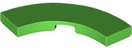 Tile 3 x 3 Curved, Macaroni in Bright Green