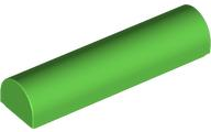 Brick Curved 1 x 4 x 2/3 Double, No Studs in Bright Green