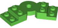 Plate Angled 2 x 2 with Step and Hole in Center in Bright Green