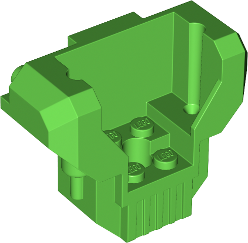 Brick Special, Mech Body 3 x 6 x 4 in Bright Green