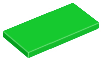 Tile 2 x 4 with Groove in Bright Green