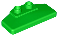 Duplo Rear Spoiler 2 x 4 x 1 / 2 [Plain] in Bright Green