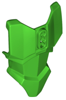 Large Figure Torso Cover, Armour with 2 Chest Holes and Ball Joint Socket in Bright Green