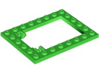 Plate Special 6 x 8 Trap Door Frame Horizontal [Long Pin Holders] in Bright Green