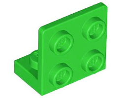 Bracket 1 x 2 - 2 x 2 Inverted in Bright Green