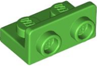 Bracket 1 x 2 - 1 x 2 Inverted in Bright Green