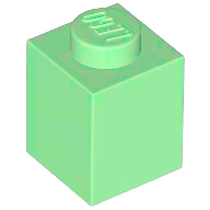 Brick 1 x 1 in Medium Green
