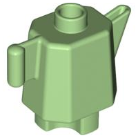 Duplo Teapot / Coffeepot, Indented Base in Medium Green
