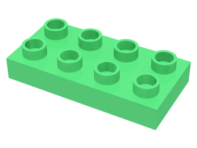 Duplo Plate 2 x 4 in Medium Green