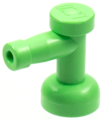 Tap 1 x 1 with Hole in Spout in Medium Green