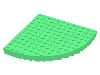 Brick Round Corner 12 x 12 in Medium Green