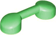 Bar 1 x 3 (Radio Handle, Phone Handset) in Medium Green