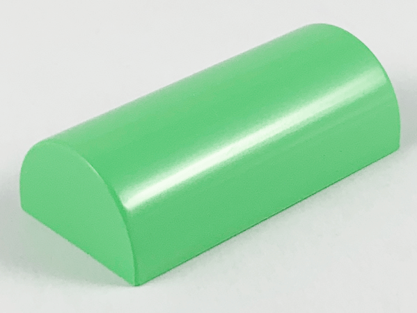 Brick Curved 2 x 4 Double, No Studs, without Groove in Medium Green