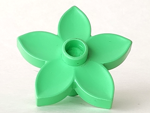Duplo Plant, Flower with 1 Top Stud in Medium Green