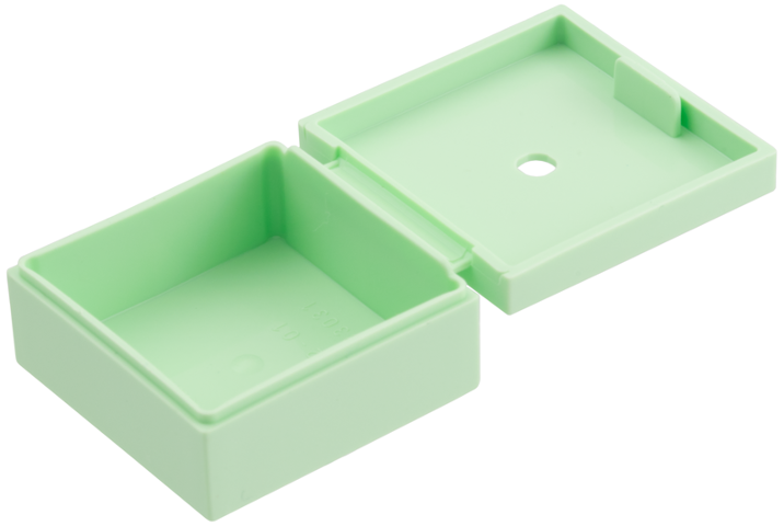 Box 3.5 x 3.5 x 1.3 with Hinged Lid in Light Green