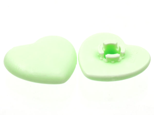Clikits Icon, Heart 2 x 2 Large with Pin in Light Green