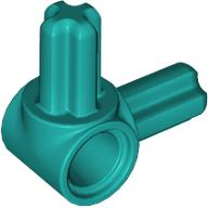 Technic Pin Connector Hub with 2 Perpendicular Axles in Dark Turquoise