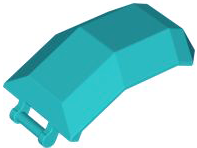 Windscreen 4 x 4 x 4 2/3 with Handle in Dark Turquoise