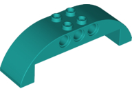 Brick Curved 2 x 8 x 2 Double in Dark Turquoise