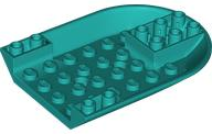 Aircraft Fuselage Curved Forward 6 x 8 Bottom in Dark Turquoise