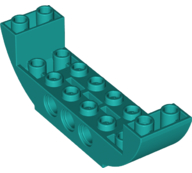 Brick Curved Inverted 2 x 8 x 2 Double in Dark Turquoise
