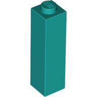 Brick 1 x 1 x 3 in Dark Turquoise