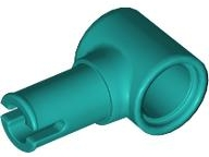 Technic Pin Connector Hub with 1 Pin with Friction Ridges Lengthwise [Centered Friction Ridge] in Dark Turquoise