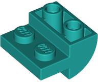 Brick Curved Inverted 2 x 2 with 1 x 2 Cutouts in Dark Turquoise