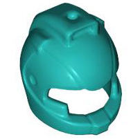 Helmet Space with Air Intakes and Hole on Top in Dark Turquoise