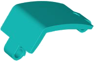 Technic Panel Curved and Bent 6 x 3 in Dark Turquoise