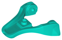 Creature Body Part, Dragon Head Lower Jaw with 1 Stud in Dark Turquoise