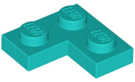 Plate 2 x 2 Corner in Dark Turquoise