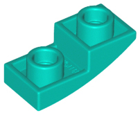 Brick Curved Inverted 2 x 1 in Dark Turquoise