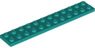 Plate 2 x 12 in Dark Turquoise