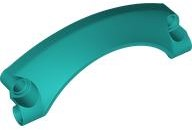 Technic Panel Car Mudguard Arched 9 x 2 x 3, Arched Top #42 in Dark Turquoise