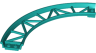 Vehicle Track, Roller Coaster, Curve in Dark Turquoise