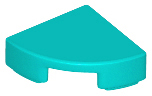 Tile Round 1 x 1 Quarter in Dark Turquoise