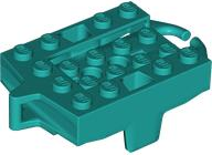 Vehicle Base, Roller Coaster Car 4 x 5 in Dark Turquoise