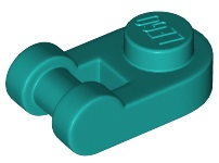 Plate Special 1 x 1 Rounded with Handle in Dark Turquoise