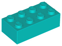 Brick 2 x 4 in Dark Turquoise