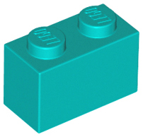 Brick 1 x 2 in Dark Turquoise