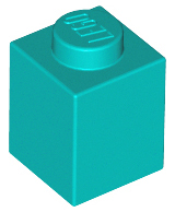 Brick 1 x 1 in Dark Turquoise