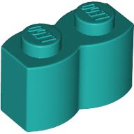Brick Special 1 x 2 Palisade [aka Log] in Dark Turquoise