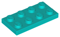 Plate 2 x 4 in Dark Turquoise