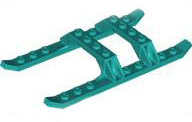 Helicopter Skid Rails 12 x 6 in Dark Turquoise