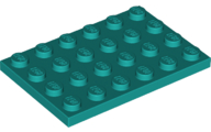Plate 4 x 6 in Dark Turquoise