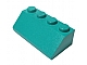 Brick Sloped 45° 2 x 4 in Dark Turquoise