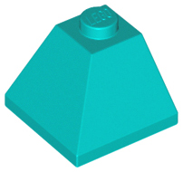 Brick Sloped 45° 2 x 2 Double Convex in Dark Turquoise