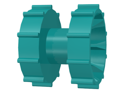 Technic Tread Hub in Dark Turquoise