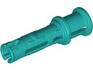 Technic Pin Long with Friction Ridges Lengthwise and Stop Bush [3 Lateral Holes, Big Pin Hole] in Dark Turquoise